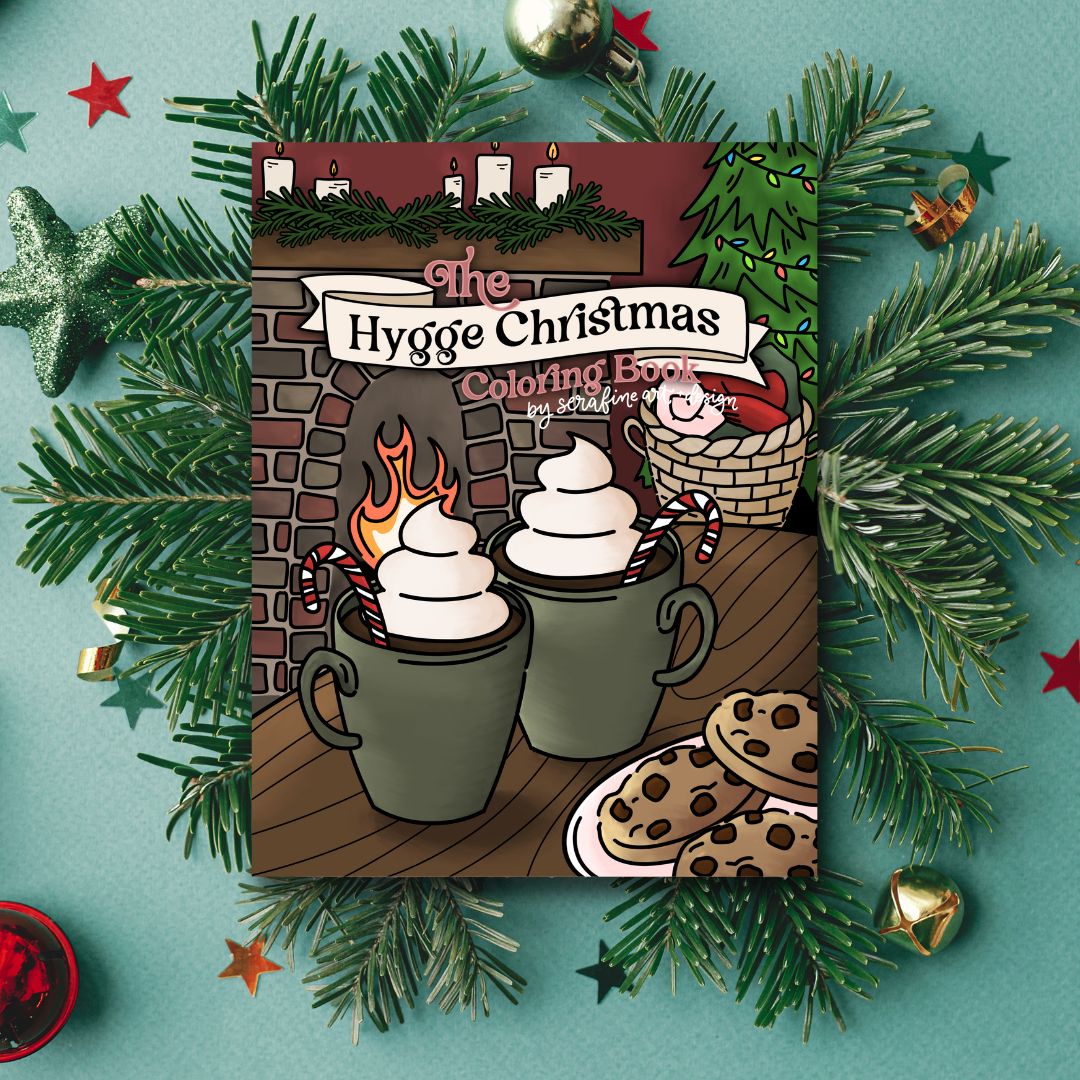 The Hygge Christmas Coloring Book by Serafine Art and Design