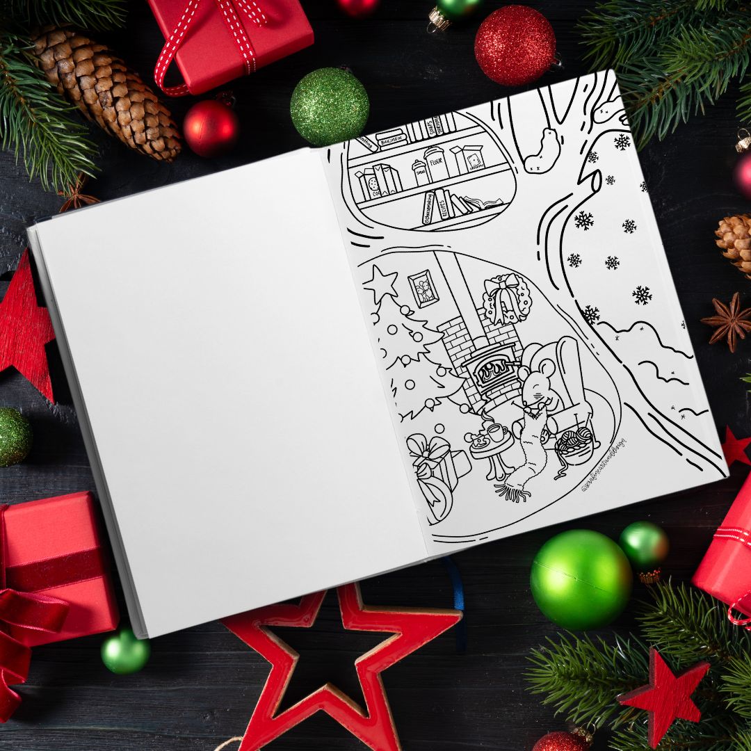 The Hygge Christmas Coloring Book by Serafine Art and Design