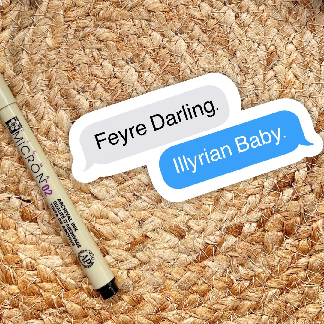 ACOTAR Feyre Darling Chat Sticker | Sarah J Maas Officially Licensed