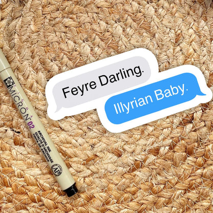 ACOTAR Feyre Darling Chat Sticker | Sarah J Maas Officially Licensed