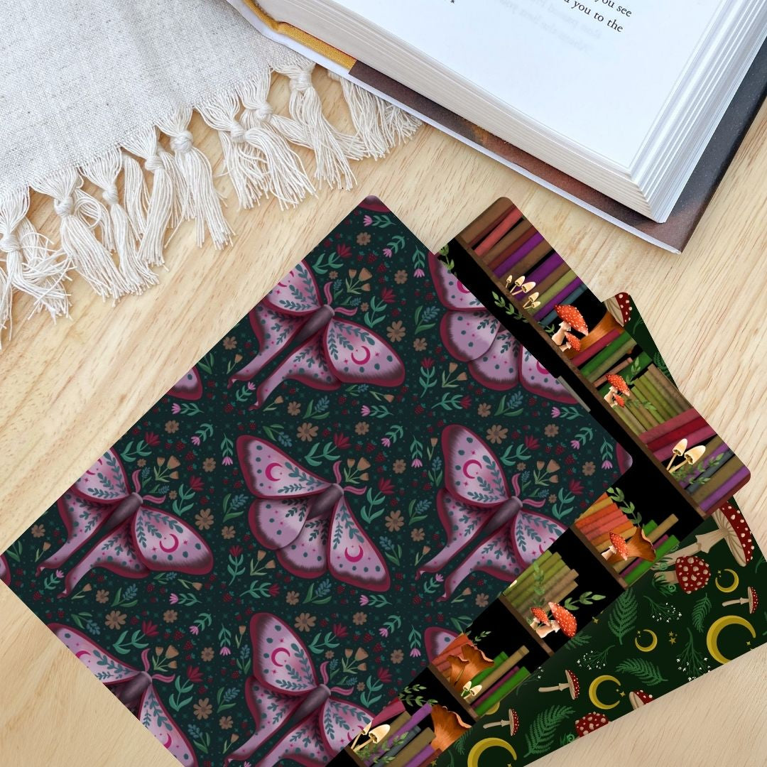 Dark Forest Kindle Inserts | Dark Academia Kindle Accessories for Book Lovers