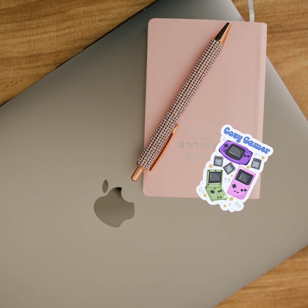 Cozy Gamer Handheld Gaming 90s Nostalgia Sticker