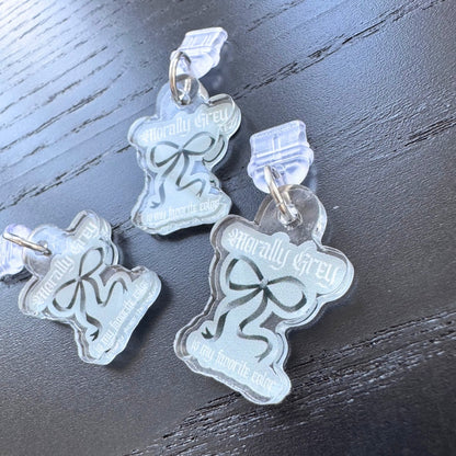 Morally Grey Is My Favorite Color Bow Kindle Charm | Bookish USB-C Dust Plug