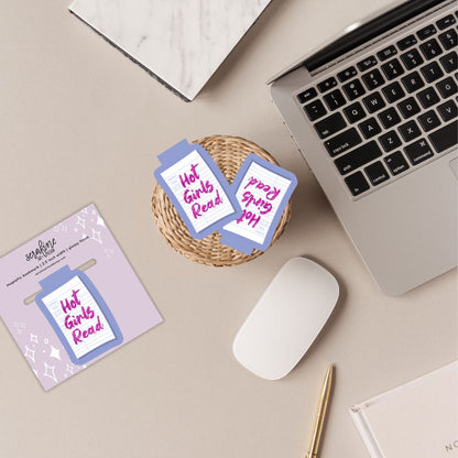 Hot Girls Read Library Card Magnetic Bookmark