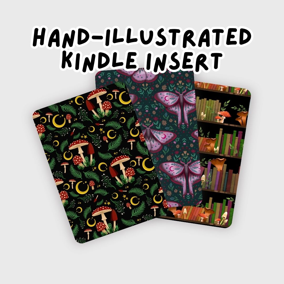 Dark Forest Kindle Inserts | Dark Academia Kindle Accessories for Book Lovers