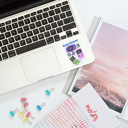 Cozy Gamer Handheld Gaming 90s Nostalgia Sticker