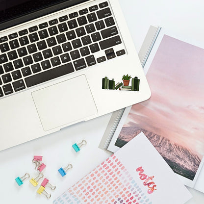 Green Bookshelf Sticker | Cute Kindle Stickers