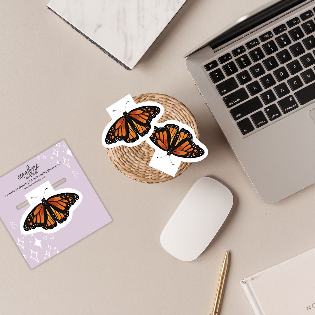 Monarch Butterfly Wings Magnetic Bookmark