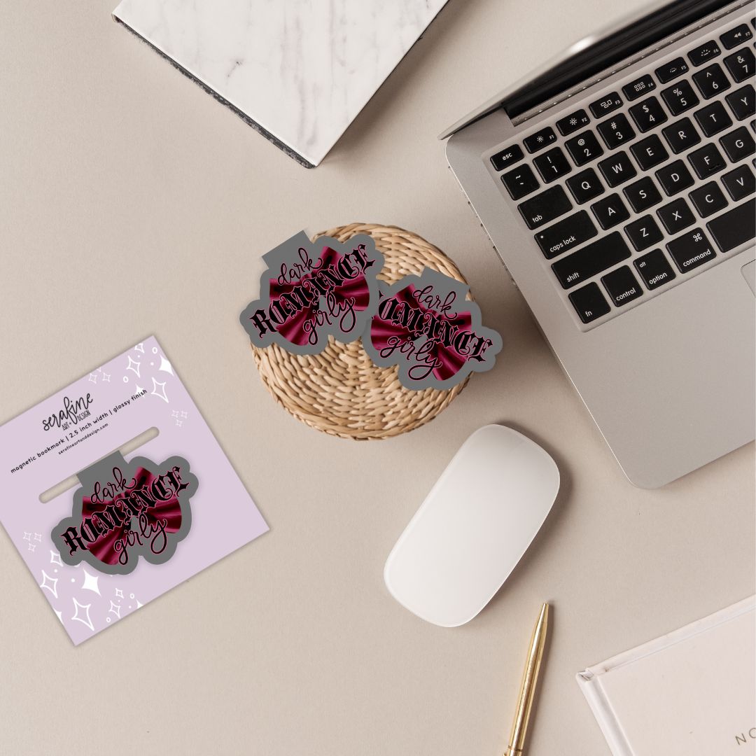 Dark Romance Girly Magnetic Bookmark