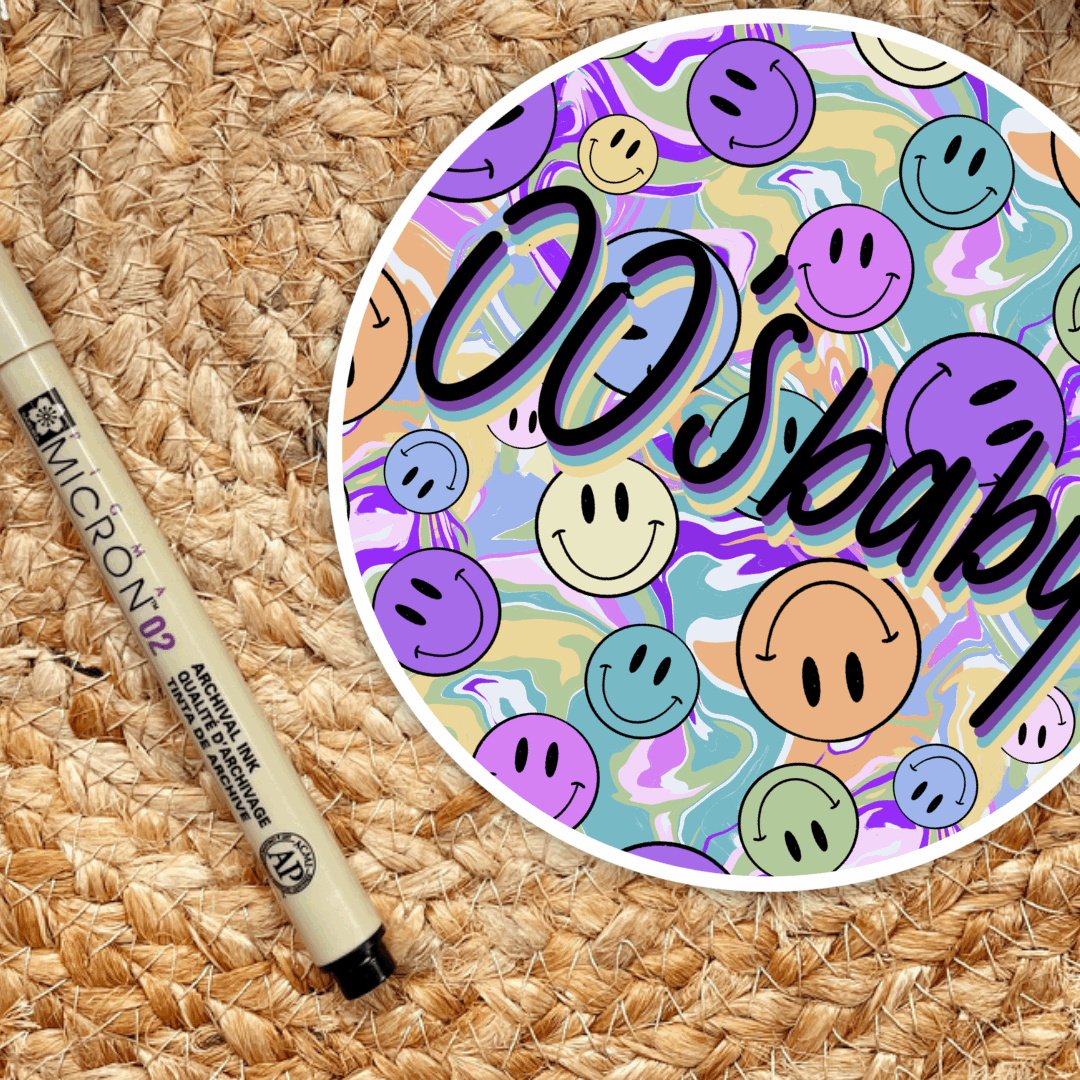 2000’s Baby Psychedelic Sticker - Serafine Art & Design - 