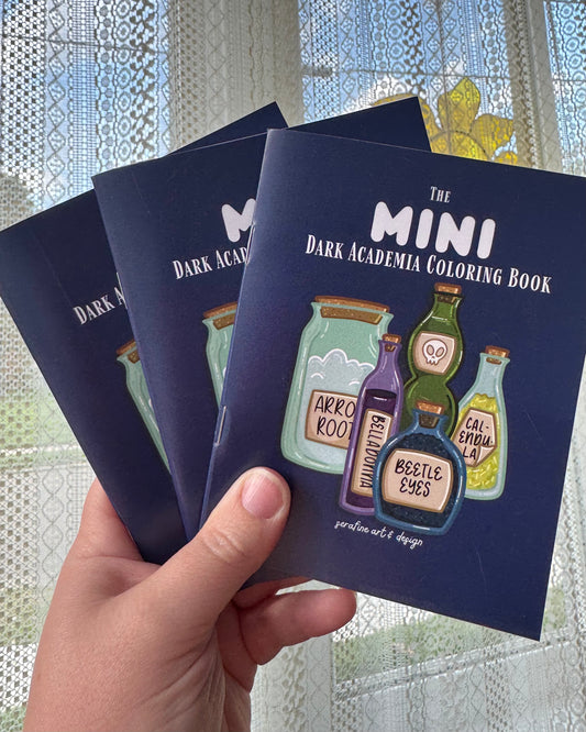 Mini Coloring Book - Dark Academia