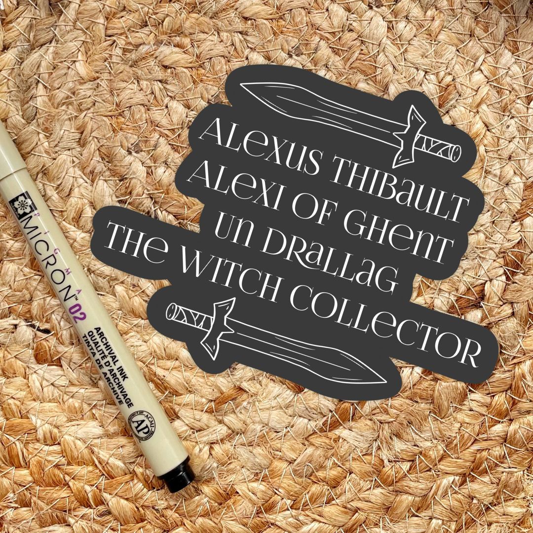 Alexus Thibault's Names Sticker | The Witch Collector by Charissa Weaks | Officially Licensed