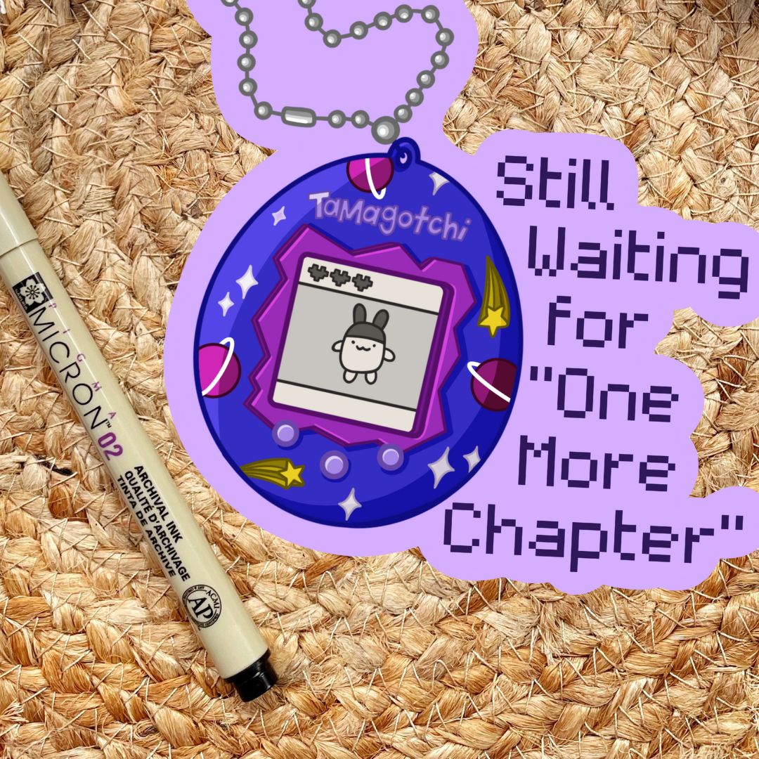 "Still Waiting" Cute Digital Pet 90s Nostalgia Sticker