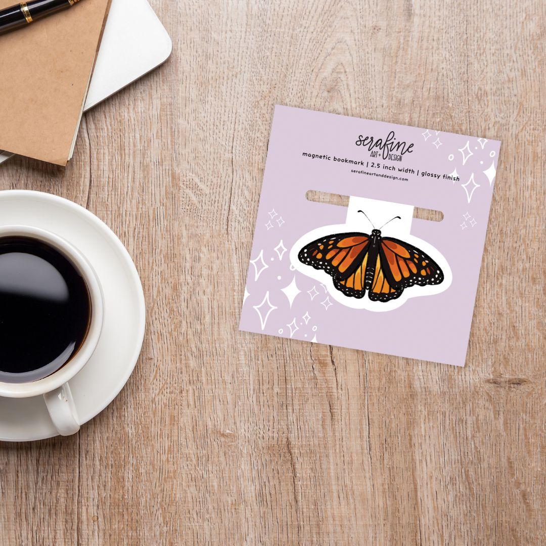 Monarch Butterfly Wings Magnetic Bookmark