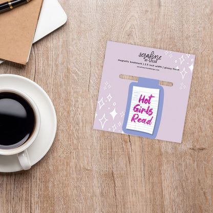 Hot Girls Read Library Card Magnetic Bookmark