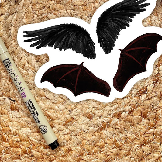 Nightborn Wings Sticker | Carissa Broadbent Serpent & The Wings of Night Officially Licensed (Copy) (Copy)