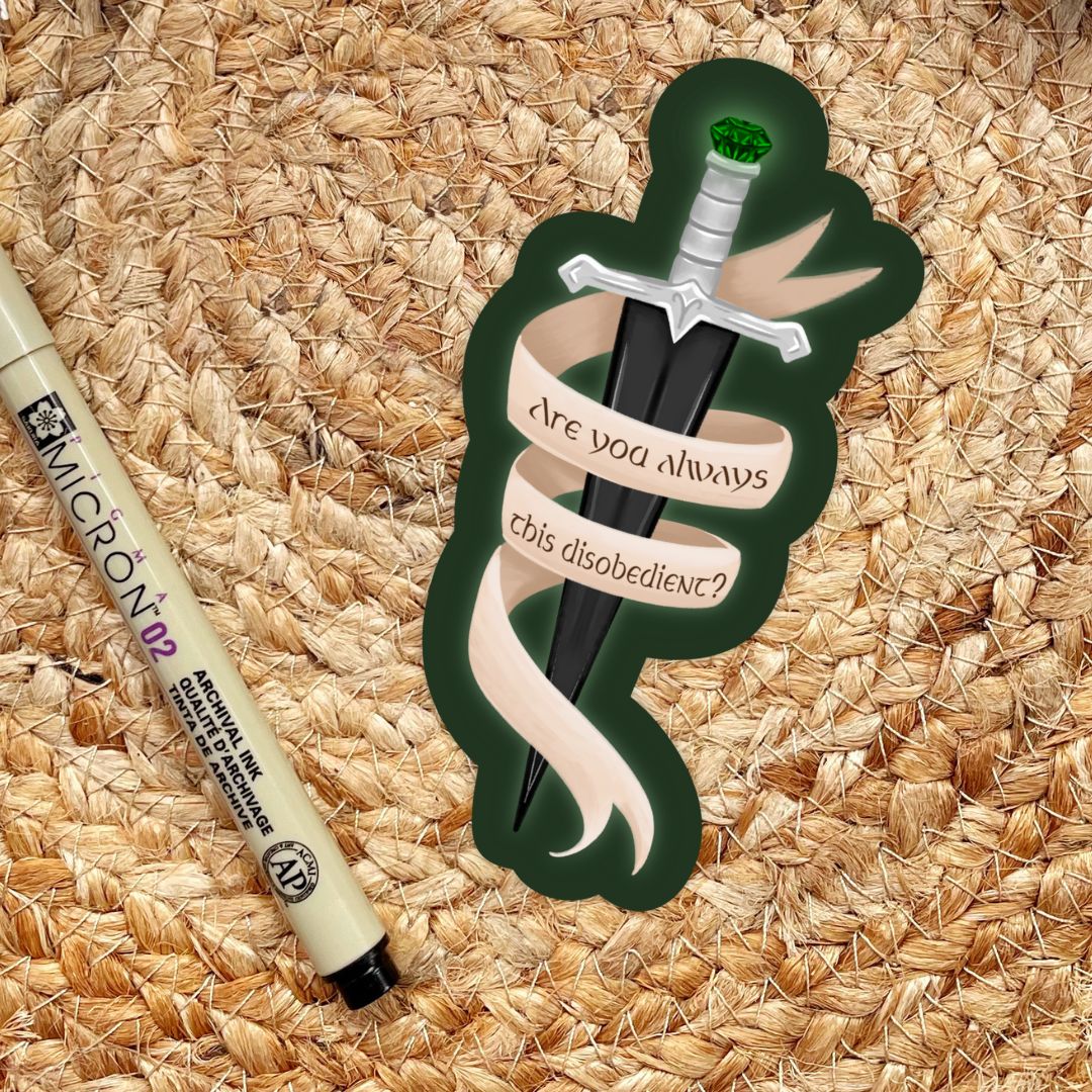 Are You Always This Disobedient? Sticker | The Witch Collector by Charissa Weaks | Officially Licensed