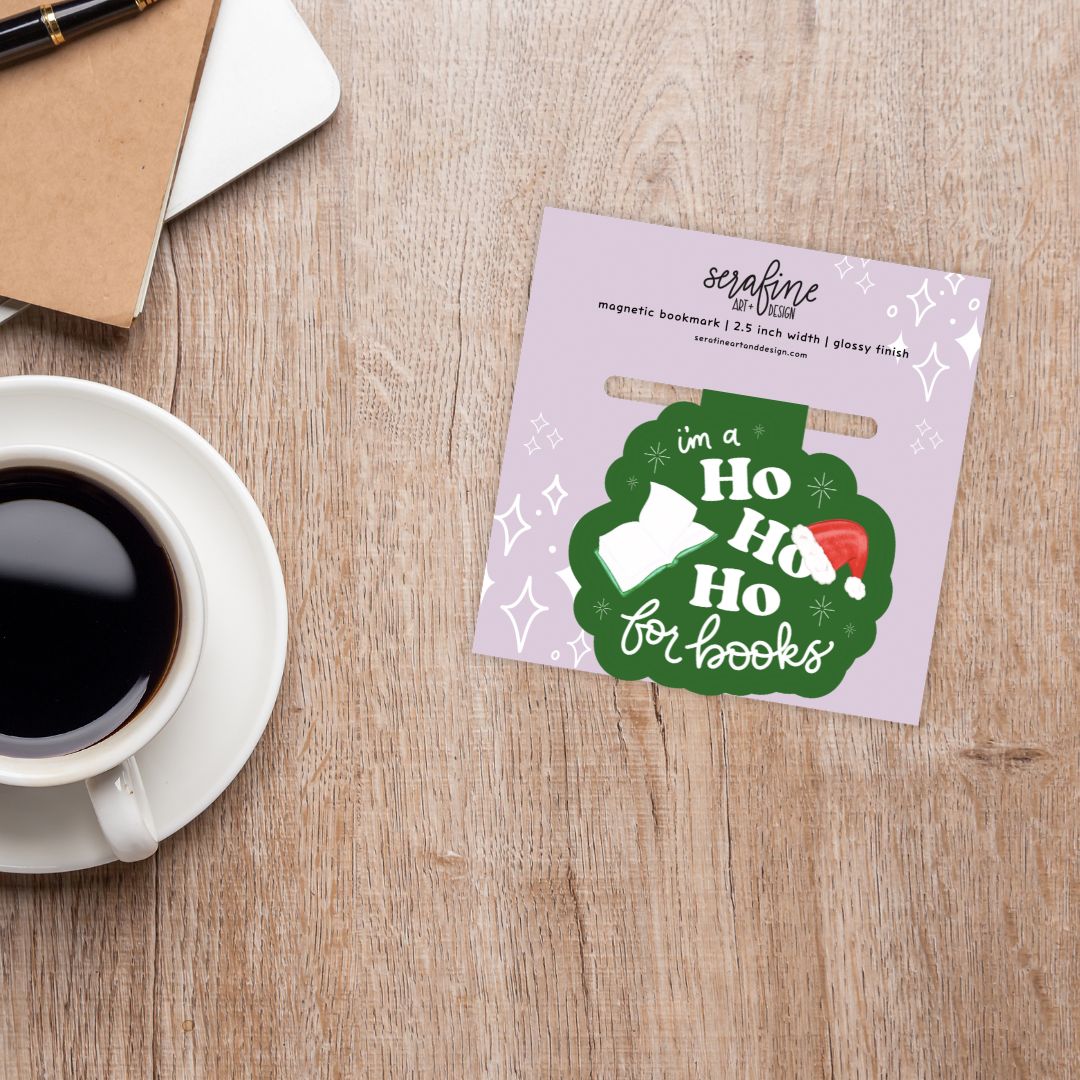 Ho Ho Ho for Books Christmas Magnetic Bookmark