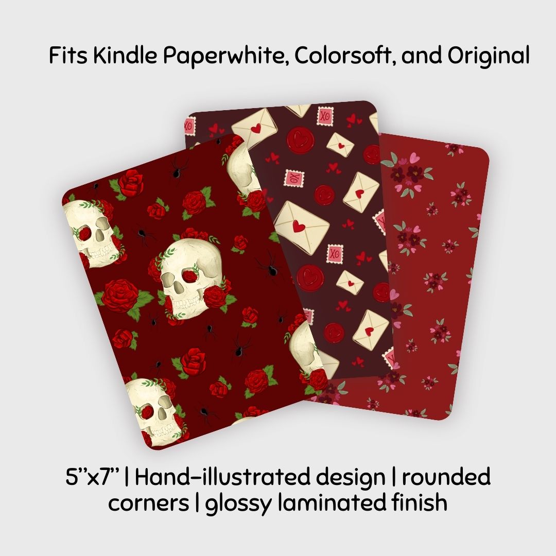 Dark Romantic Kindle Inserts | Romance Kindle Accessories for Book Lovers
