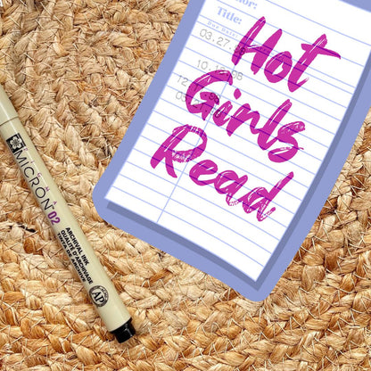 Hot Girls Read Library Card 90s Nostalgia Sticker