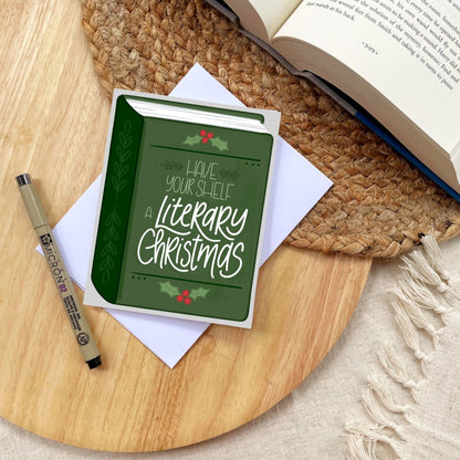 Have Your Shelf A Literary Christmas Card | Bookish Greeting Cards