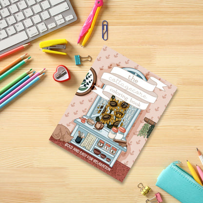 The Cottagecore Coloring Book by Serafine Art and Design