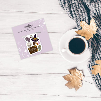 Witchy Things Dark Academia Spooky Magnetic Bookmark