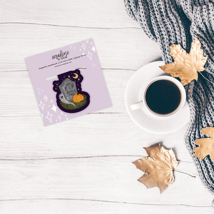 RIP (Reading In Peace) Tombstone Dark Academia Spooky Magnetic Bookmark