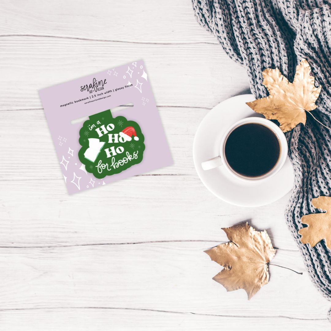 Ho Ho Ho for Books Christmas Magnetic Bookmark