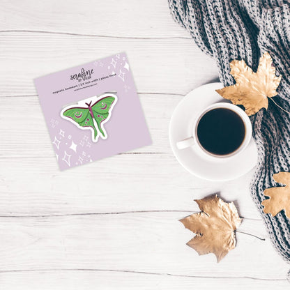Celestial Luna Moth Magnetic Bookmark