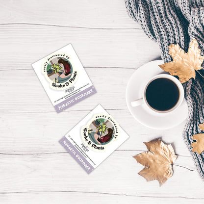 Easily Distracted By Books & Plants Magnetic Bookmark