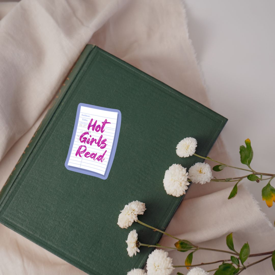 Hot Girls Read Library Card 90s Nostalgia Sticker