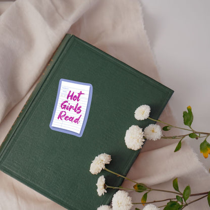 Hot Girls Read Library Card 90s Nostalgia Sticker
