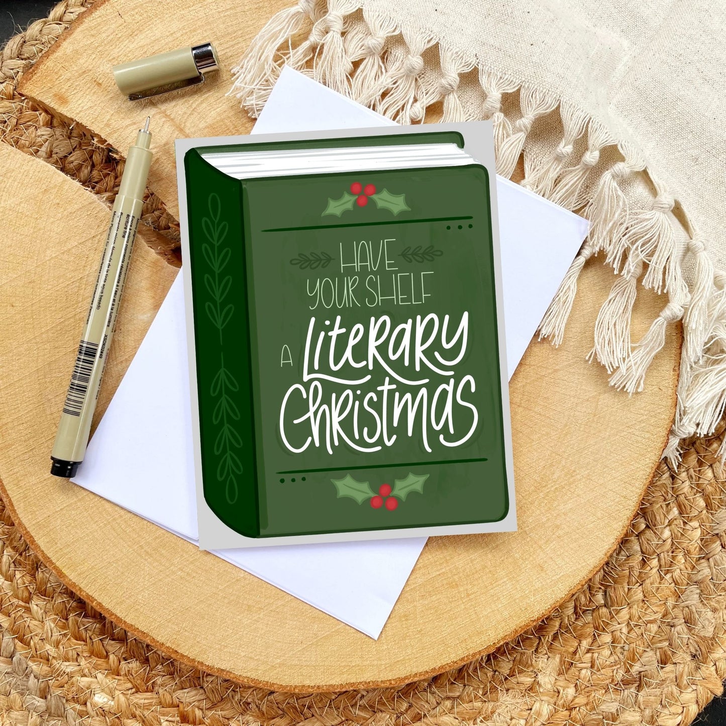 Have Your Shelf A Literary Christmas Card | Bookish Greeting Cards