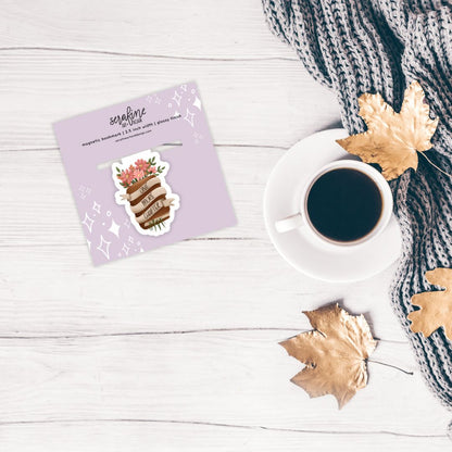 One More Chapter Floral Book Magnetic Bookmark