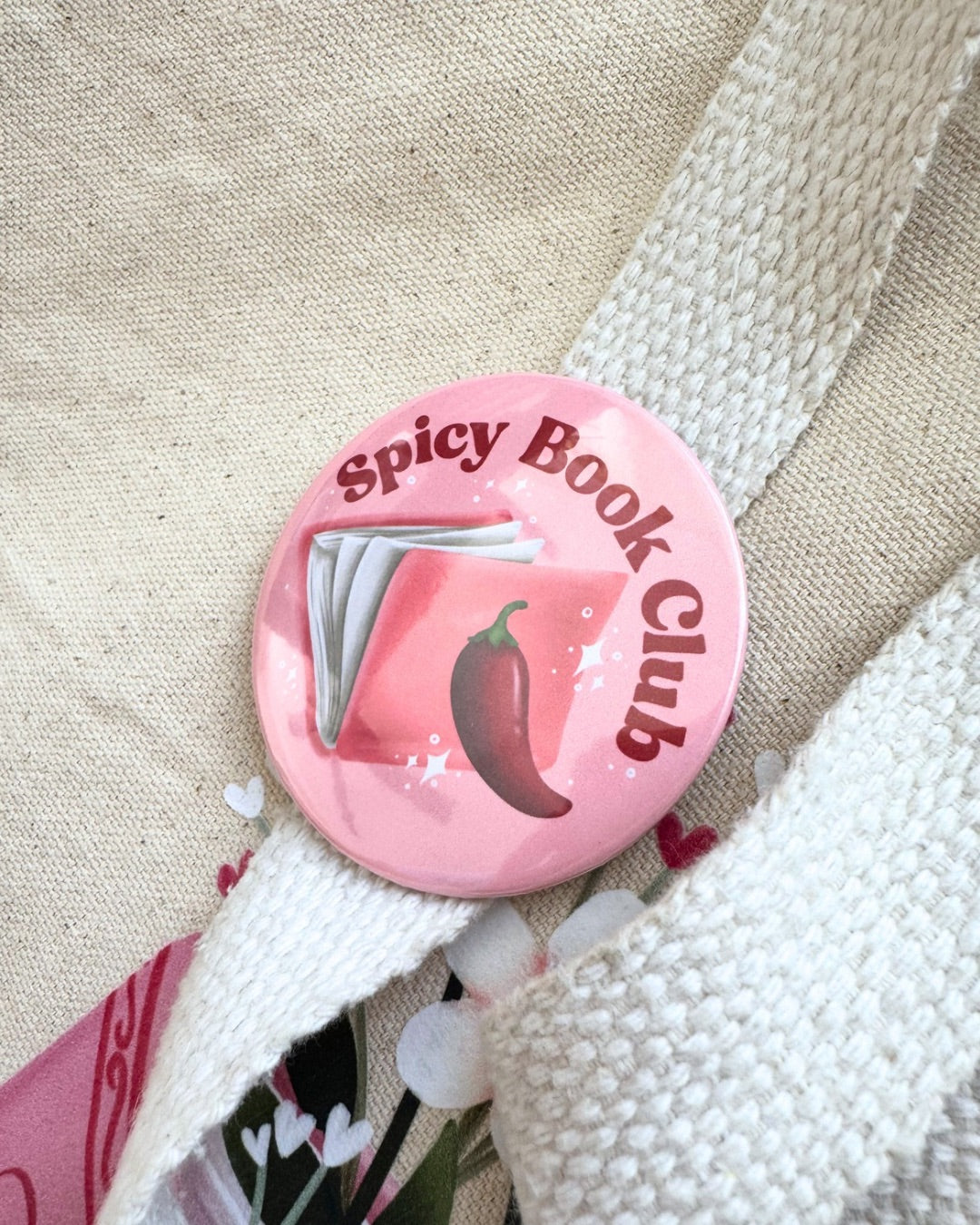 Spicy Book Club Pin | Bookish Pinback Button