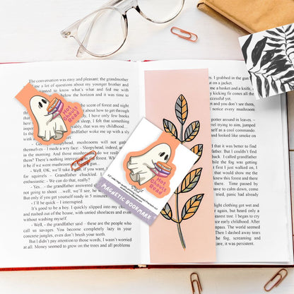 Hot Ghouls Read Cute Ghost Spooky Magnetic Bookmark
