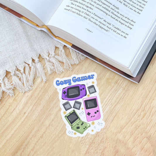 Cozy Gamer Handheld Gaming 90s Nostalgia Sticker