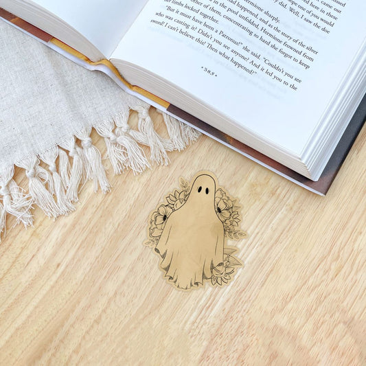 Flower Ghost Sticker | Victorian Ghost Sunflower Sticker