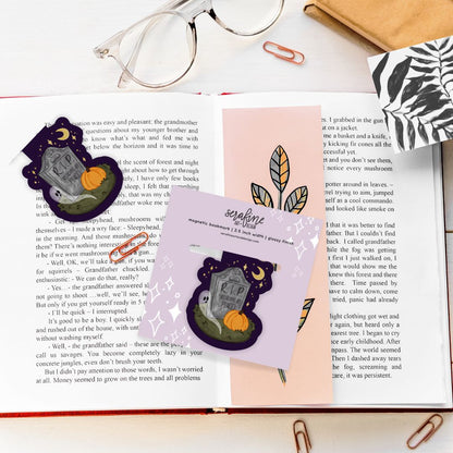 RIP (Reading In Peace) Tombstone Dark Academia Spooky Magnetic Bookmark