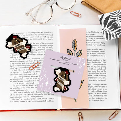 Death By TBR Coffin Dark Academia Spooky Magnetic Bookmark