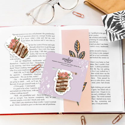 One More Chapter Floral Book Magnetic Bookmark