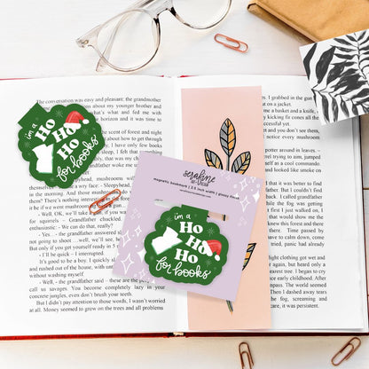 Ho Ho Ho for Books Christmas Magnetic Bookmark