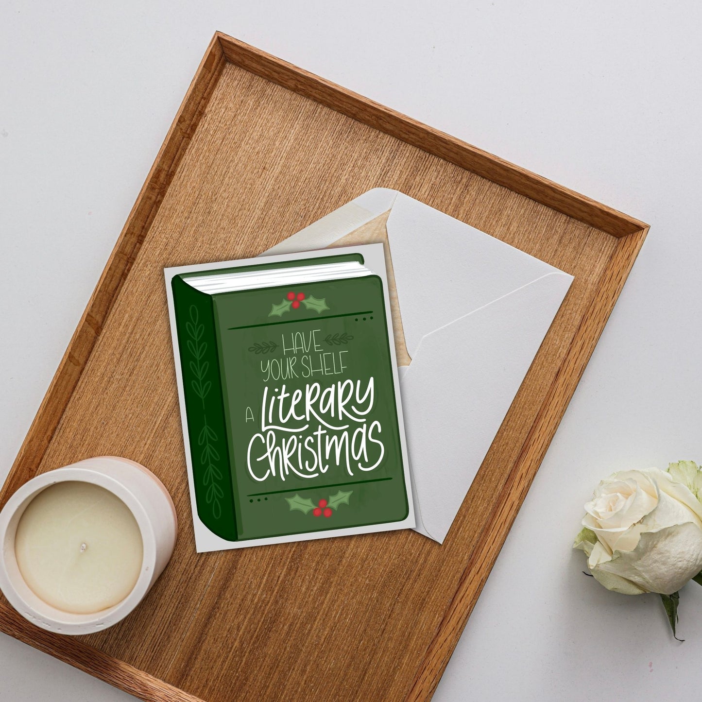 Have Your Shelf A Literary Christmas Card | Bookish Greeting Cards