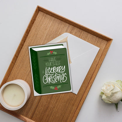 Have Your Shelf A Literary Christmas Card | Bookish Greeting Cards