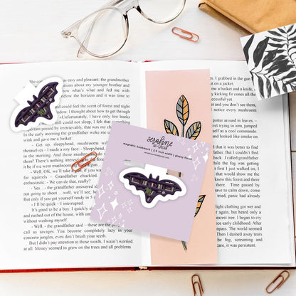 Bat Bookshelf Dark Academia Magnetic Bookmark