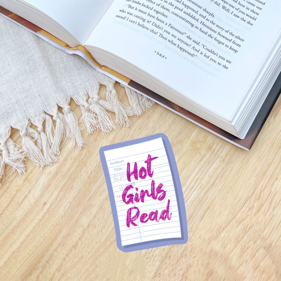 Hot Girls Read Library Card 90s Nostalgia Sticker
