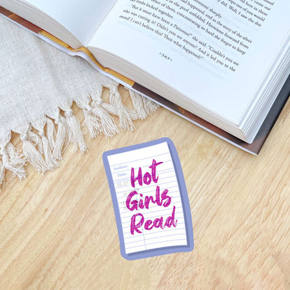 Hot Girls Read Library Card 90s Nostalgia Sticker