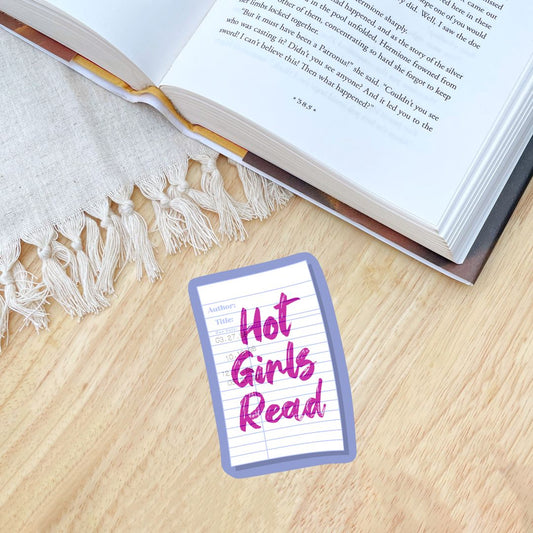 Hot Girls Read Library Card 90s Nostalgia Sticker