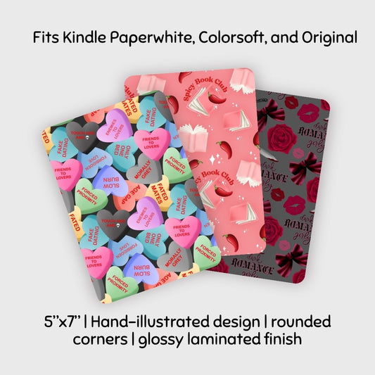 Romance Reader Kindle Inserts | Adorable Kindle Accessories for Book Lovers
